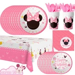 113PCS Minnie Mouse Party Decoration Disney Birthday Tableware Plates Tablecloth New. Price: $23.99.