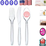 Elegant And Sturdy 300-PIECE Disposable Cutlery Set For Weddings Buffets New. Price: $79.99.
