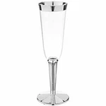 Occasions Disposable Wine Champagne Cups Silver Rimmed 6OZ Flute 60PC Open. Price: $22.99.