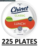 225 Plates - Chinet Classic White Lunch Paper 8.75" Microwave Safe!! F1 New. Price: $32.44.