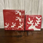 Set Of 2 Walmart - White Reindeer Red Christmas Napkins Whimsical Holiday Party New. Price: $5.50.