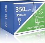 Clear Plastic Forks 350 Count Extra Heavy Duty Disposable Cutlery Party Supplies New. Price: $31.99.