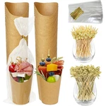 50 Sets Disposable Charcuterie Cups With Sticks And Bags, 12 Oz Brown Kraft S... New. Price: $25.15.