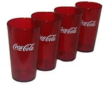 Coca Cola Logo Ruby Red Plastic Tumblers Set Of 4-16OZ (coke) New. Price: $30.68.