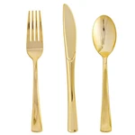 75 Pack Gold Plastic Silverware Disposable Cutlery Set - 25 Forks Knives Spoo... New. Price: $18.60.
