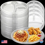 Umigy 100 Pcs Inch 3 Compartments Divided Plastic Plates Bulk Colorful Dispos New. Price: $67.98.
