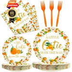 Kepeel 96 Pcs Little Cutie Baby Shower Party Plates And Inch, Orange New. Price: $28.98.