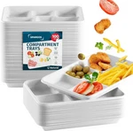 Compartment Plates Disposable Heavy Duty (100 Pack) Trays 12.5" X 8.6" - Su... New. Price: $49.23.