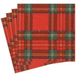 Caspari - Plaid Party Napkins, Red Green, (pack Of 20) Brand. Price: $19.46.