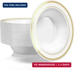 Stock Your Home Plastic Party Bowls (50 Pack) 12 Oz Elegant Disposable Dinnerwar New. Price: $30.26.