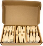 Bulk Jumbo 300 Piece Disposable Wooden Pic Nic Cutlery Party Tableware Assortmen New. Price: $25.97.