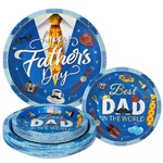 24 Pcs Happy Father's Day Plates Set - Blue Best Dad Paper Plate, Fathers New. Price: $17.99.
