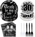 Grencian 96PCS 30TH Birthday Party Supplies Death To My 20S Plates And Napkins New. Price: $28.37.