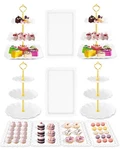 Hoedia 10 Stand Plastic Dessert Display Set 4 3-TIER Cupcake Tower Trays New. Price: $44.98.