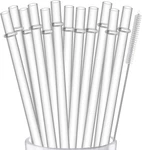12-PACK Reusable Hard Plastic Clear Straws, 10.5 Inch Long Tumbler For 16 New. Price: $9.58.