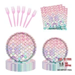 Askljeby Birthday Party Decorations Plates Set For 24 96 Pcs Mermaid New. Price: $29.57.