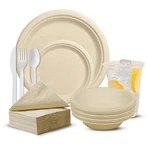 Ecosoul Disposable Plates Pack Of 400(FOR 50 Guest) Compostable Sugarcane Rou... New. Price: $76.05.