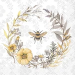Ihr 3-PLY Cocktail Beverage Paper Napkins, 20-COUNT, X 5-INCHES, Bee Wildflowe New. Price: $14.92.