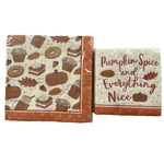 Fall Napkins Set Paper LUNCH/32 Dessert Rust Pumpkin Spice Autumn Harvest New. Price: $13.30.