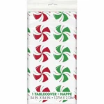Peppermint Plastic 54 X 84 Tablecover Christmas Holiday Office New. Price: $7.69.