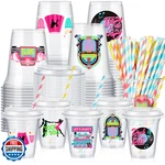 Boao 36 Sets 1950S Party Decorations Rock And Roll Cups Lids Paper New. Price: $37.48.