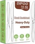 Dipoo 7.5" Clear Plastic Knives Heavy Duty Upgraded Heat Resistant & Bpa Free, New. Price: $10.10.