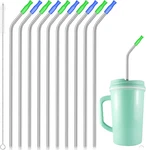 Patelai 10 Pieces 14 Inch Stainless Steel Straw Extra Long Reusable Bent F New. Price: $22.99.