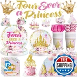 Xynic 201PCS Four Ever Princess Birthday Decorations Tableware Set Serves 25, New. Price: $38.78.