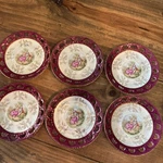 Vintage Ozone Fine China Saucer 5 Plates Japan Set Of 6 Beautiful Gold Trim Used. Price: $22.00.