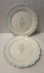 Lillian August French Farmhouse Floral Scalloped Dinner Plates 11" Set Of 4 Used. Price: $34.00.