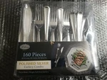 Lilliam Cutlery Silverware Disposable Flatware Combo 160CT Set Box Damage Open. Price: $17.99.