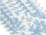 Vintage French Country Placemats Set Of 4 Blue Toile Print Decorative Lin New. Price: $23.32.