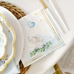 Kate Aspen Elephant Baby Shower 2 Ply Paper Napkins-blue (set Of 30) Little Pean New. Price: $10.05.