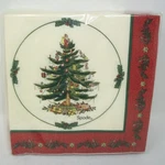 Spode Christmas Tree 40 Count 3-PLY Paper Lunch Napkins Red Border About 13"X13" New. Price: $12.99.