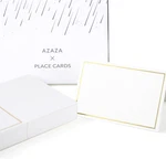 50 Pcs Place Cards With Gold Foil Border - Texture Table Tent Seating New. Price: $13.99.