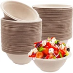 100 Pack Compostable 8OZ Paper Bowlsheavy-duty Quality Natural Disposable Bag... New. Price: $11.88.