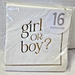 Amscan Gender Reveal Baby Shower - "girl Or Boy?" Beverage Napkins (16) New. Price: $5.00.