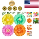 Giant 20-INCH Colorful Paper Flowers Perfect Party Decorations Set Of 4 New. Price: $19.99.