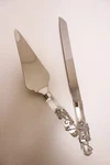 Olivia Riegel Crystal "silver Flora" Wedding Dessert Serving Set New Box. Price: $130.00.