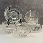 Cambridge Clear Martha Cup And Saucer Sets - Of 4 Used. Price: $35.99.