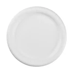 Ajm Premium Coated Round Paper Plates, 9" Diameter, White, Pack Of 125 New. Price: $18.98.