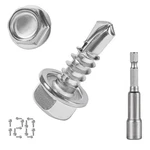 120PCS #8 1/2" Stainless Steel Hex Washer Head Sheet Metal Screws New. Price: $16.99.