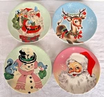 Mr. Christmas 90TH Anniversary Nostalgic Ceramic Pastel Plates - Set Of 4 Used. Price: $36.95.
