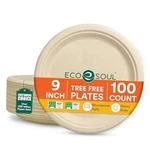 Eco Soul Compostable Inch(-pack) Biodegradable Disposable 100 9" Round Plate New. Price: $33.22.