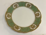 Antique Exquisite Cabinet Plate Mint Green & Heavy Gold Encrusted Filigree Dec. Used. Price: $65.00.