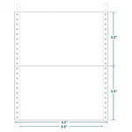 9-1/2" X 5-1/2" (w H) Continuous 20# Computer Paper, Blank (carton Of 4800) New. Price: $113.72.