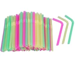 Jumbo Flexible Smoothie Plastic Straws 100 Pcs Assorted Colors Large Bendable New. Price: $15.10.