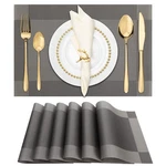 Winknowl Placemats For Dining Table Set Of 6, Silver Grey New. Price: $29.99.
