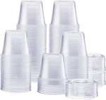 5.5 Oz. - 200 Count Clear Disposable Plastic Portion Cups With Lids Souffl New. Price: $34.95.