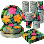 200 Pcs Tropical Nights Hawaiian Aloha Party Supplies Serve 50 Guests Luau Pa... New. Price: $40.46.